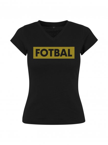 MF 0023 Dámské triko FOTBAL frame černé
