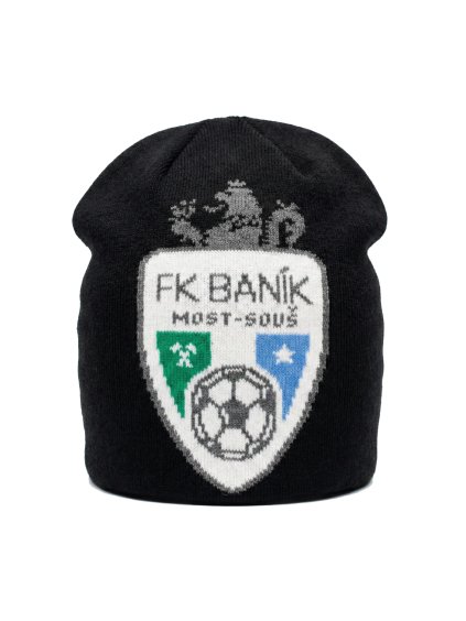 HDC pletená zimní čepice v designu Baník Most