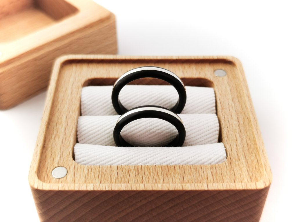 Dřevěná krabička na prstýnky DUO - Michal Fejfar - WOOD-DESIGN