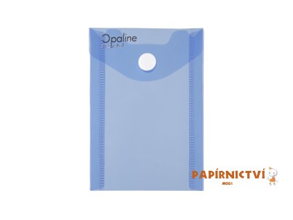 Psaníčko s drukem A7 na výšku Opaline modrá 2-386