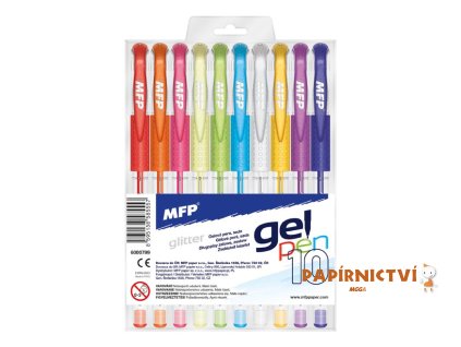 Gelové pero set GLITTER 10ks 6000799