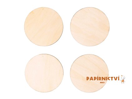 13953 drevene dekoratky set circle 4ks