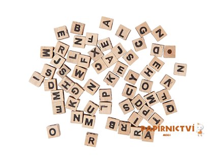 14040 drevena kostka abeceda 60ks