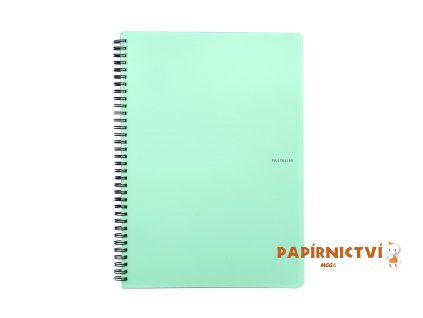 Twin wire blok A4 PP PASTELINI zelený 8-068