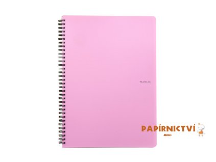 Twin wire blok A5 PP PASTELINI růžový 8-072