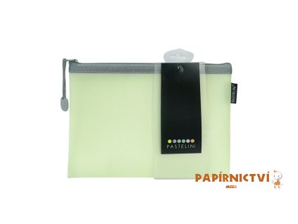 Obálka se zipem síťovaná A5 PASTELINI zelená 2-3193