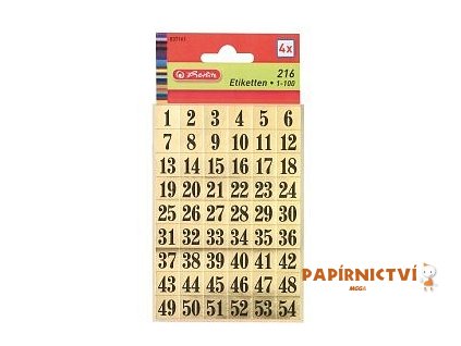 18057 herlitz etikety cisla mala 1 100