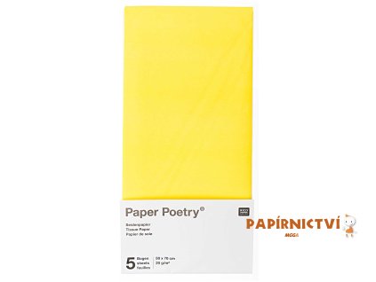 2139 hedvabny papir 50x70cm 5ks zluty