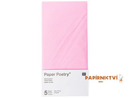 2178 hedvabny papir 50x70cm 5ks ruze