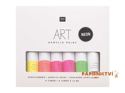 2205 sada akrylovych barev neon 6 x 12 ml