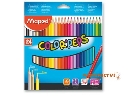 3321 pastelky colorpeps maped trojboke 24 ks