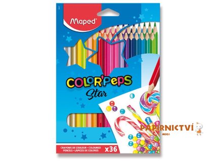 3378 pastelky colorpeps maped trojboke 36 ks