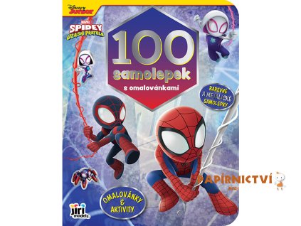 35616 0006734 100 samolepek s omalovankami spidey