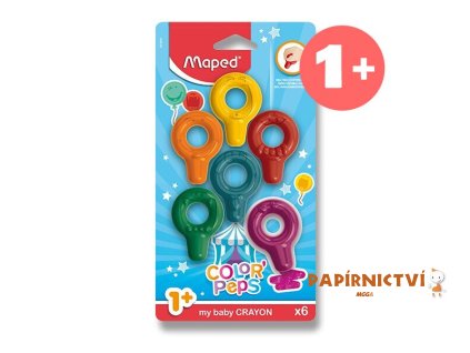 36958 pastely maped color peps baby crayons 6 barev