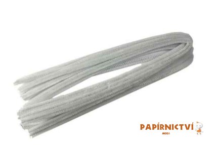 39143 plysovy drat 50cm 10ks 8mm bily