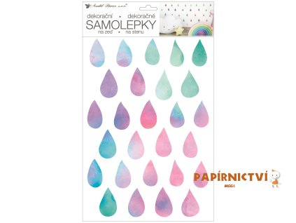 41714 samolepka na zed kapky 24 x 42 cm 10458