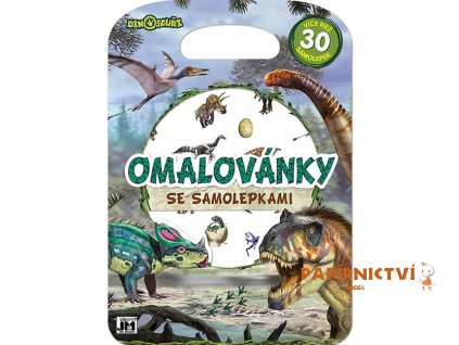 42119 2 omalovanky se samolepkami dinosauri