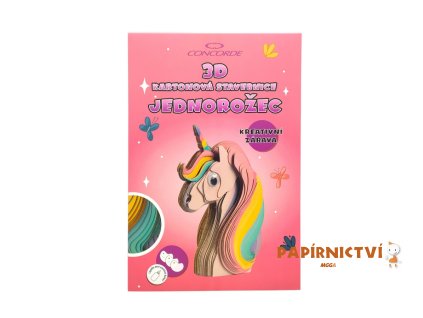 43628 5 3d kartonova stavebnice concorde jednorozec a371