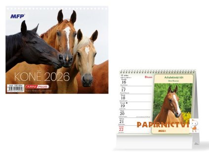 Kalendář 2026 stolní mini Koně 1061664