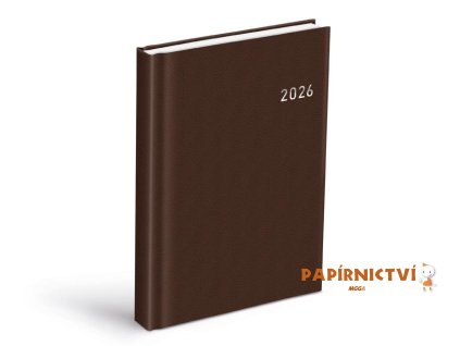 Diář 2026 D801 PVC dark brown 7781452