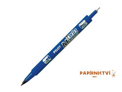 Popisovač Twin Marker BeGreen modrý