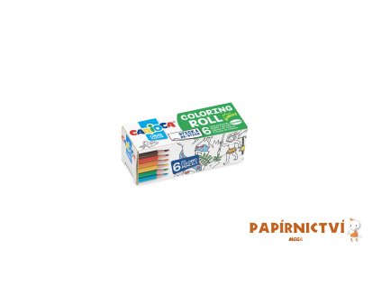 63 1 y omalovanky carioca roll 10x85cm jungle 6 pastelek