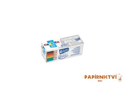 81 omalovanky carioca roll 10x85cm white 6 pastelek