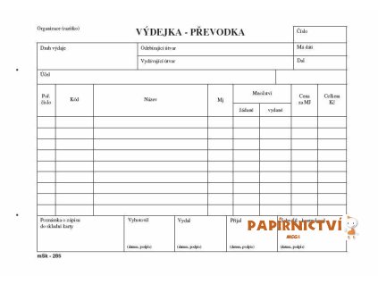 8325 vydejka prevodka a5 ncr 285