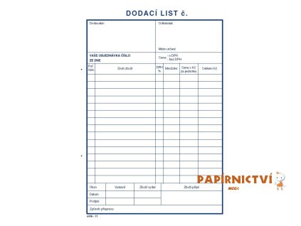 8355 dodaci list a5 na vysku ncr 11