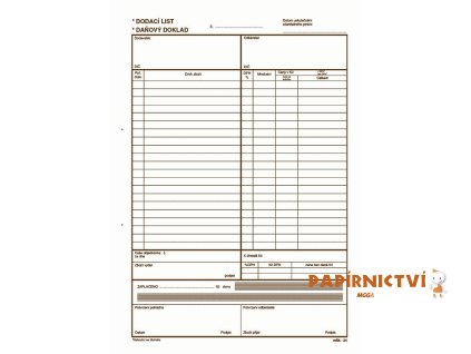 8391 dodaci list danovy doklad a4 ncr 24