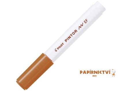 Akrylový popisovač Pilot Pintor, hrot EF - hnědý