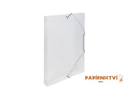 Krabice PP s gumou A4 Lines čirá 2-510