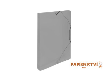 Krabice PP s gumou A4 Lines kouřová 2-518