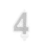 38590 narozeninova svicka cislo 4 stribrna 7cm