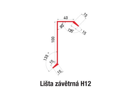 Lišta závětrná H12