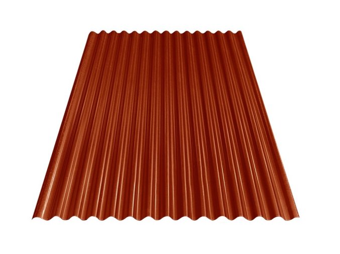 Vlnitý plech S18 - RAL 3009 červená terakota 0,4x883x2500 mm