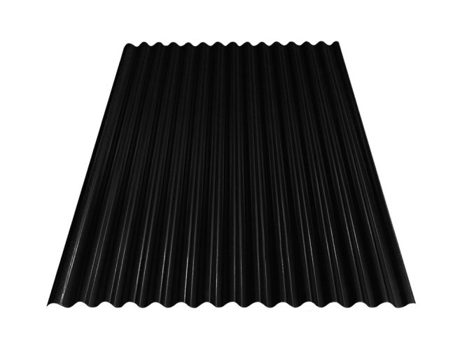 Vlnitý plech S18 - RAL 9005 (Černá) 0,4x883x2000 mm