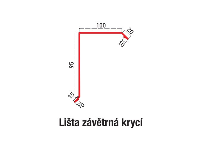 Lišta závětrná krycí