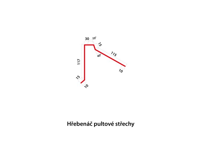 Hřebenáč pultové střechy BRAVO