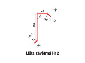 Lišta závětrná H12