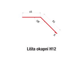 Lišta Okapní H12