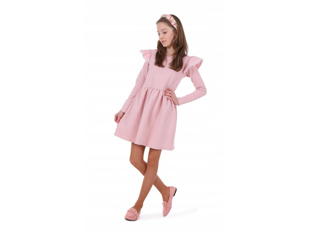 dievčenske šaty ružové 1