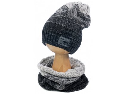 Chlapčenský set čiapka + nakrčník  modrá