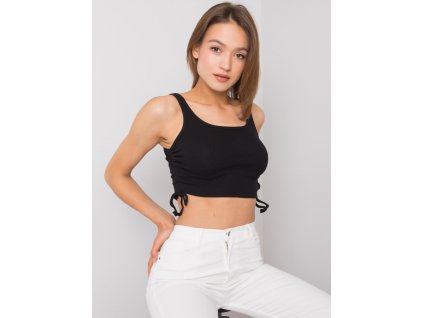 pol pl Czarny crop top ze sciagaczami Loretta RUE PARIS 366478 4