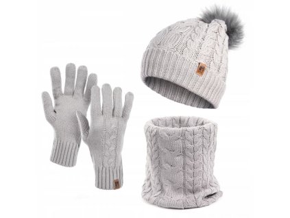 Dámsky komplet čiapka,nákrčník a rukavice