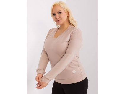 dámska blúzka plus size bežová2