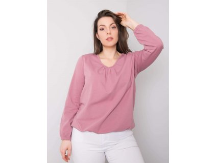 pol pl Brudnorozowa bluzka plus size z dlugim rekawem Hailey 361507 1