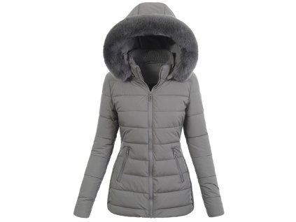 pol pl Damska Kurtka Zimowa Szara 8485 1