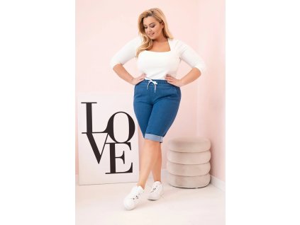 dámske kratke jeansy plus size