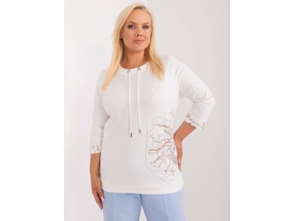 pol pl Hurt Ecru codzienna bluzka plus size z nadrukiem 408260 3